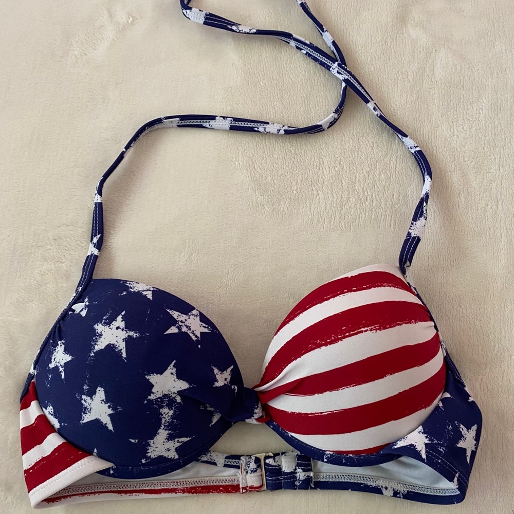 American Flag Bikini Top
